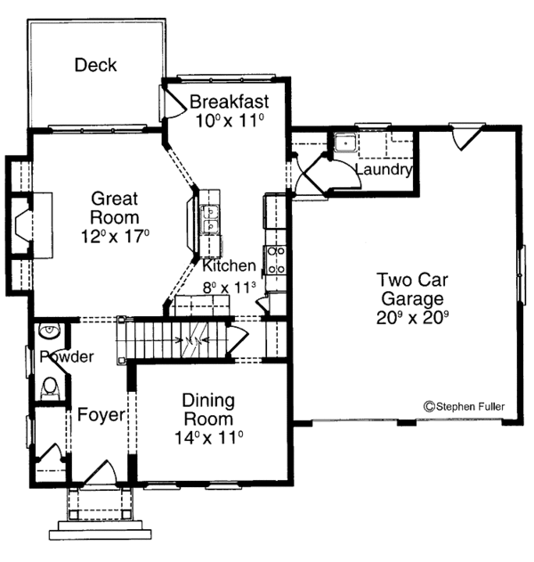 Home Plan - Classical Floor Plan - Main Floor Plan #429-242