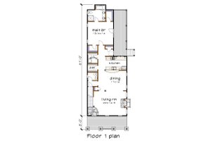 Floor Plan - Main Floor for Craftsman House Plan #79-274 - 4 bed, 3.5 bath