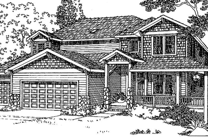 Architectural House Design - Country Exterior - Front Elevation Plan #997-12
