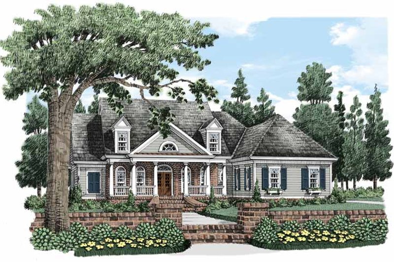 Dream House Plan - Colonial Exterior - Front Elevation Plan #927-486
