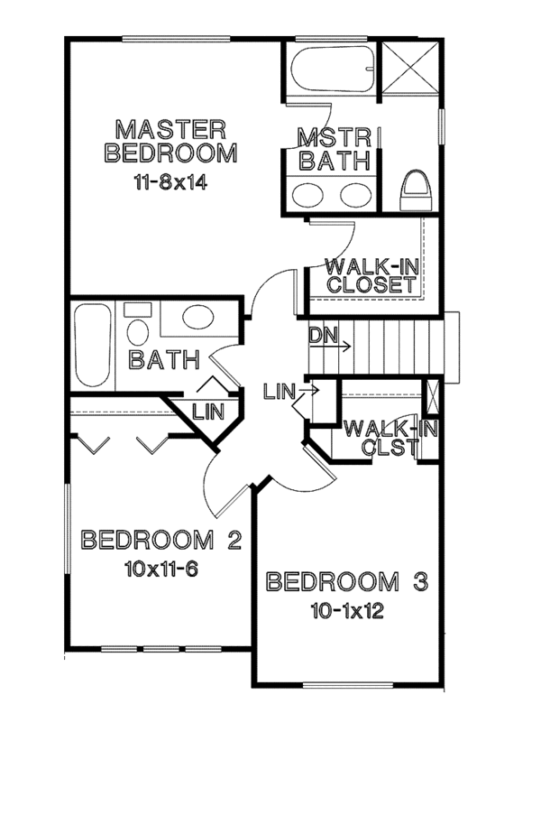 Architectural House Design - Country Floor Plan - Upper Floor Plan #966-24