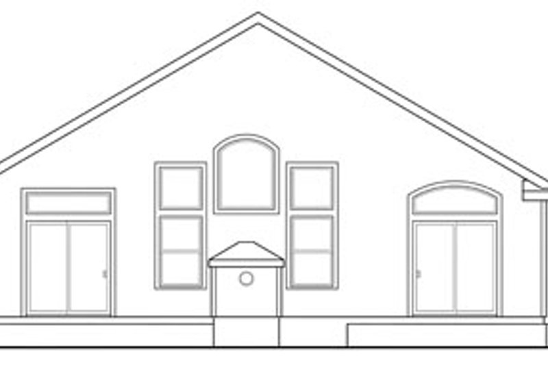 House Plan Design - Exterior - Rear Elevation for Craftsman House Plan #124-783 - 3 bed, 2 bath