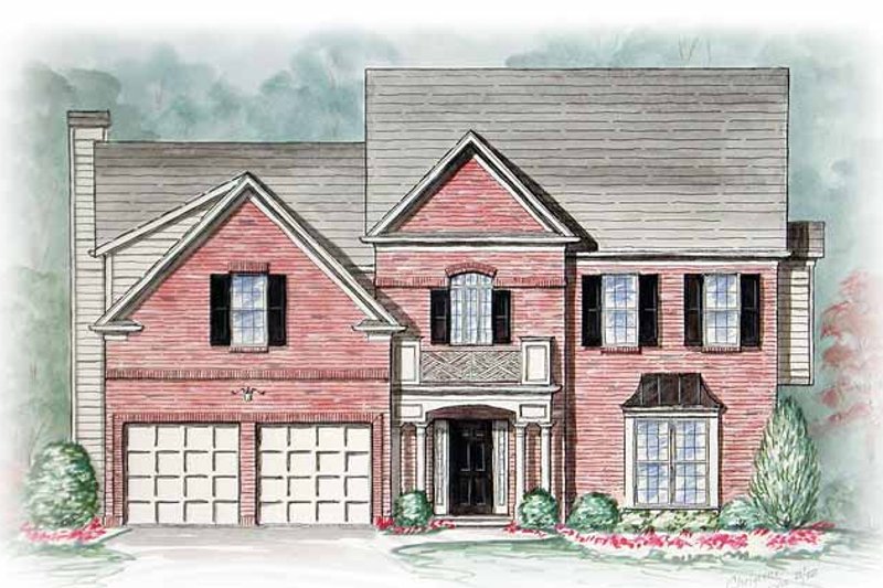 Architectural House Design - Country Exterior - Front Elevation Plan #54-240