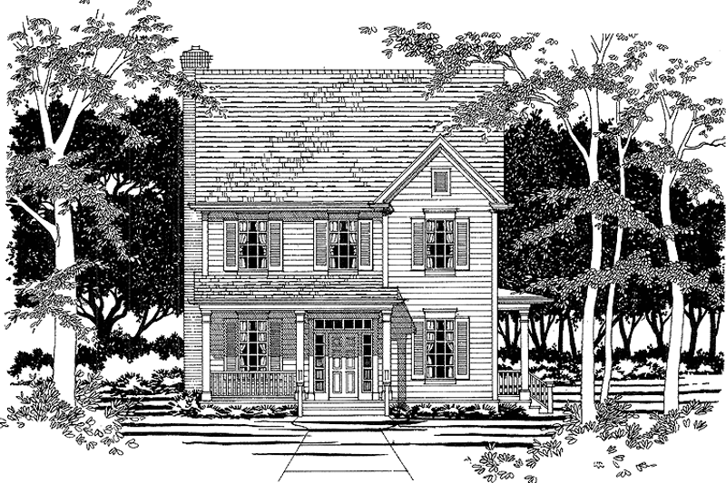 House Blueprint - Country Exterior - Front Elevation Plan #472-176