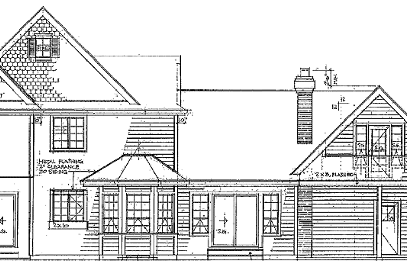 Home Plan - Exterior - Rear Elevation for Victorian House Plan #47-827 - 3 bed, 3 bath