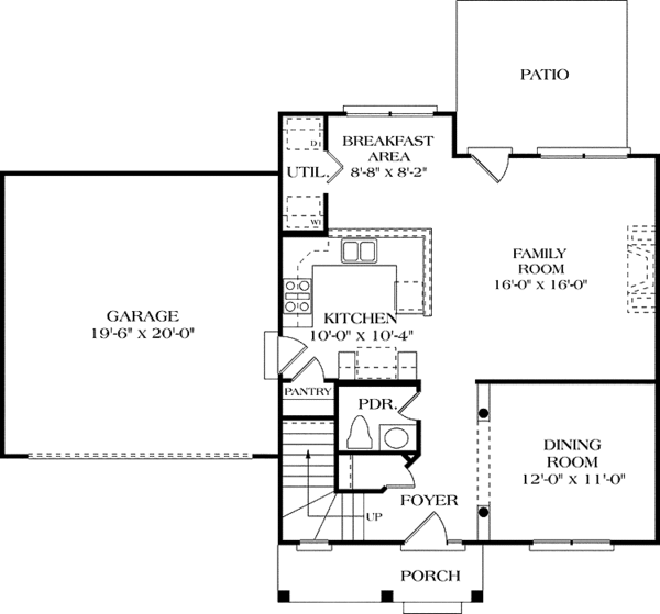 Dream House Plan - Colonial Floor Plan - Main Floor Plan #453-278