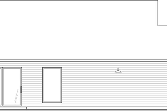 Exterior - Rear Elevation for European House Plan #23-2845 - 3 bed, 2 bath