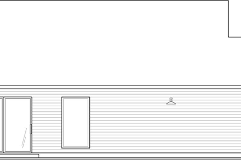 Home Plan - Exterior - Rear Elevation for European House Plan #23-2845 - 3 bed, 2 bath