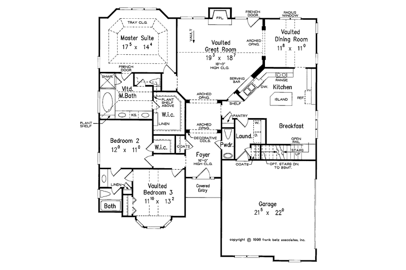 Home Plan - Floor Plan - Main Floor for Traditional House Plan #927-383 - 3 bed, 2 bath