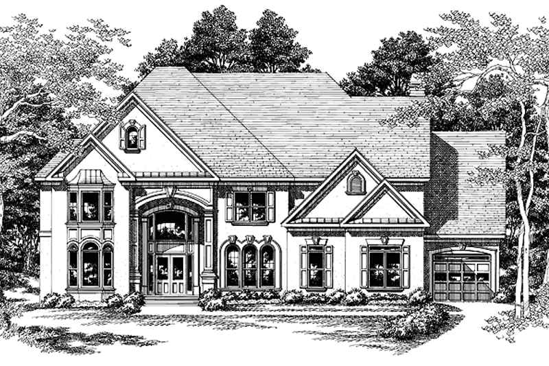 Architectural House Design - European Exterior - Front Elevation Plan #927-199