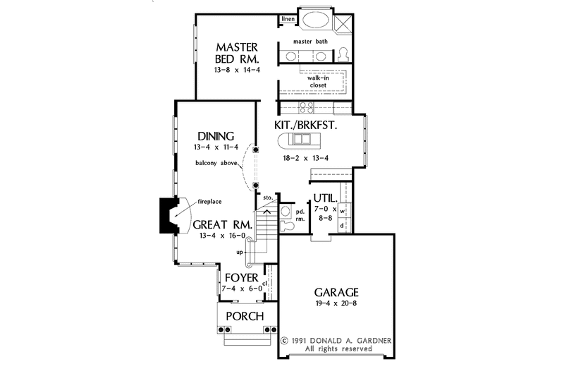 Home Plan - Floor Plan - Main Floor for Country House Plan #929-93 - 3 bed, 2.5 bath