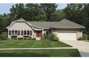 Exterior - Front Elevation 3 for Craftsman House Plan #928-125 - 2 bed, 2.5 bath