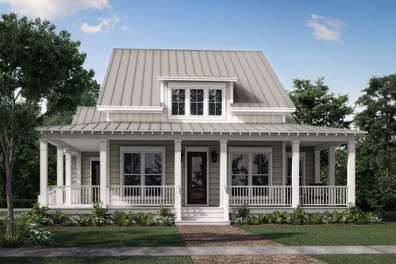 Exterior - Front Elevation for Farmhouse House Plan #430-269 - 3 bed, 2.5 bath