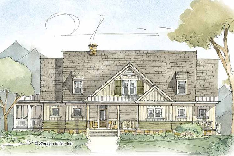 Home Plan - Exterior - Front Elevation 3 for Country House Plan #429-379 - 4 bed, 4.5 bath