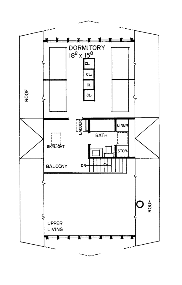 Home Plan - Cabin Floor Plan - Upper Floor Plan #72-538