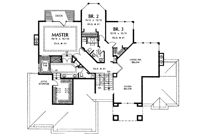 Home Plan - Floor Plan - Upper Floor for Traditional House Plan #48-717 - 3 bed, 2.5 bath