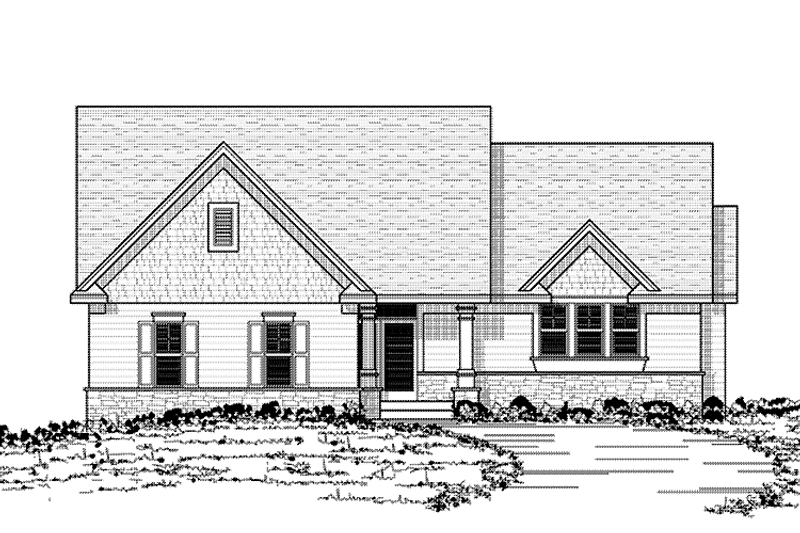 Dream House Plan - Ranch Exterior - Front Elevation Plan #51-1060