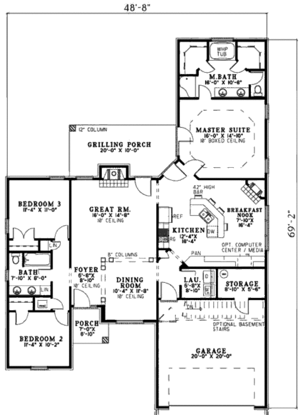 Traditional Floor Plan - Main Floor Plan #17-2283