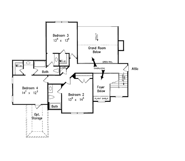 House Plan Design - Country Floor Plan - Upper Floor Plan #927-567