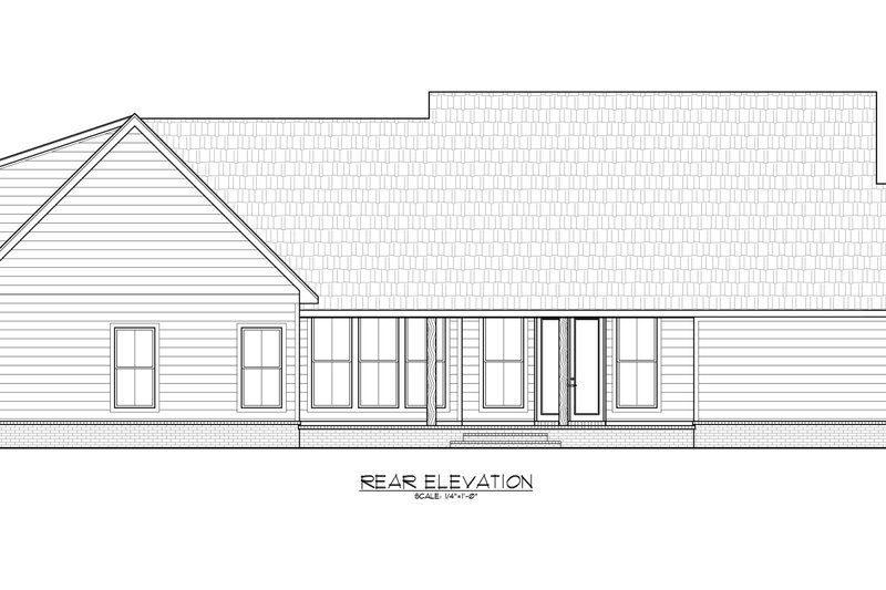 Architectural House Design - Exterior - Rear Elevation for Farmhouse House Plan #1074-130 - 3 bed, 2.5 bath