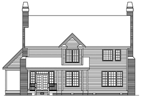 Exterior - Rear Elevation for Country House Plan #929-424 - 4 bed, 2.5 bath