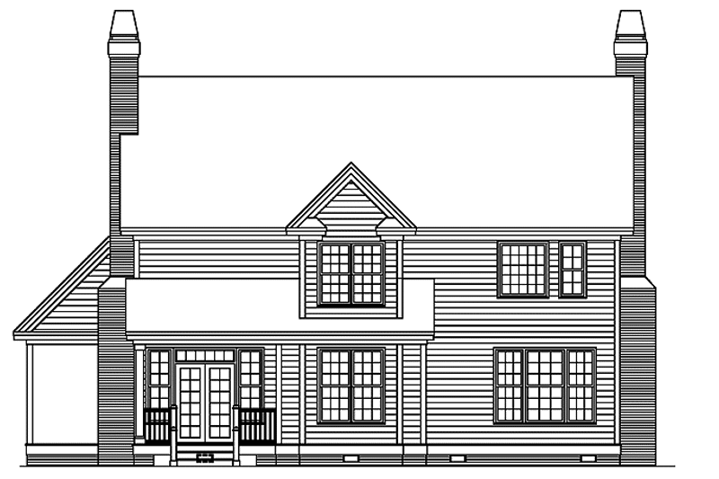 Dream House Plan - Exterior - Rear Elevation for Country House Plan #929-424 - 4 bed, 2.5 bath