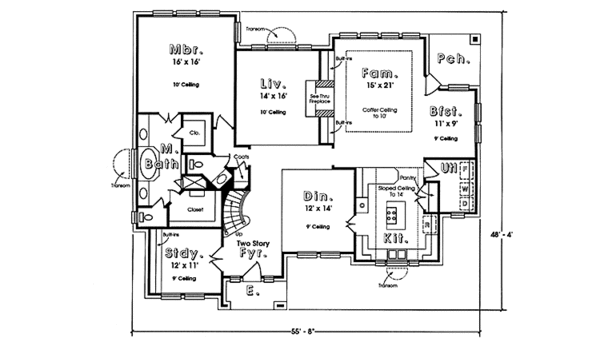 House Plan Design - Country Floor Plan - Main Floor Plan #974-26