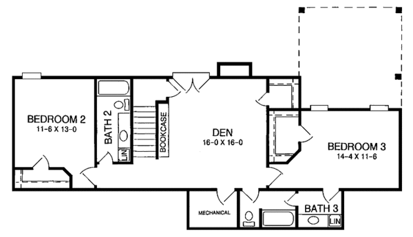 House Plan Design - Country Floor Plan - Lower Floor Plan #952-152