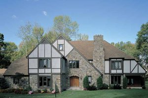 Home Plan - Exterior - Front Elevation for Tudor House Plan #72-619 - 5 bed, 3.5 bath
