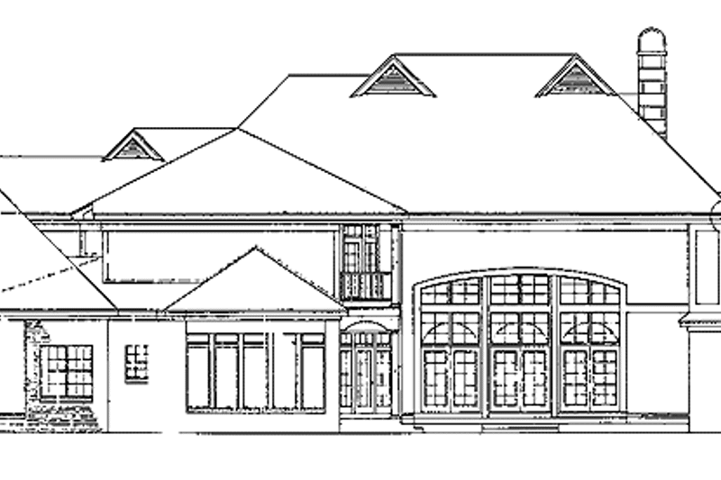 Home Plan - Exterior - Rear Elevation for Colonial House Plan #952-75 - 5 bed, 4.5 bath