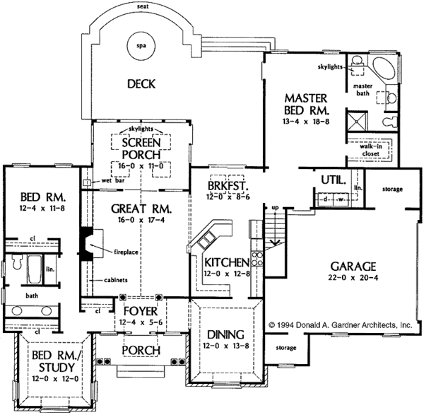 House Design - Ranch Floor Plan - Main Floor Plan #929-176
