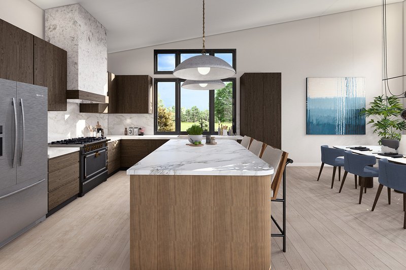 Architectural House Design - Interior - Kitchen for Contemporary House Plan #124-1401 - 3 bed, 2.5 bath