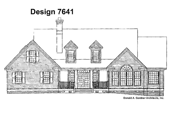 Exterior - Rear Elevation for Country House Plan #929-279 - 3 bed, 2 bath