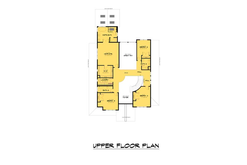 Home Plan - Floor Plan - Upper Floor for Traditional House Plan #1066-219 - 5 bed, 4.5 bath