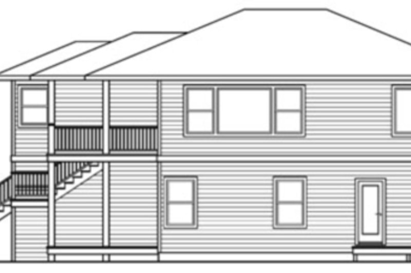 Home Plan - Exterior - Other Elevation 2 for Contemporary House Plan #124-757 - 2 bed, 2.5 bath