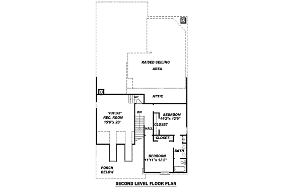 Floor Plan - Upper Floor for Colonial House Plan #81-1058 - 3 bed, 2.5 bath