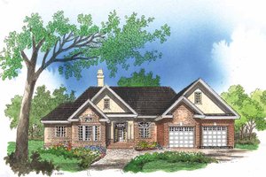 Ranch Exterior - Front Elevation Plan #929-301