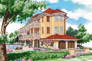 Mediterranean Exterior - Front Elevation Plan #930-79