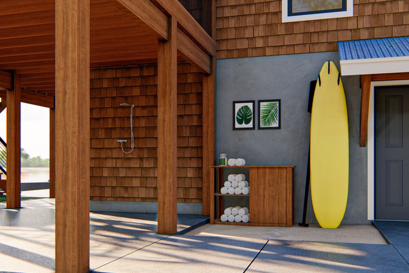 Dream House Plan - Exterior - Other Elevation 2 for Beach House Plan #455-268 - 2 bed, 2 bath