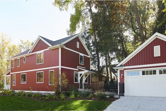 Exterior - Rear Elevation for Farmhouse House Plan #901-136 - 3 bed, 2.5 bath