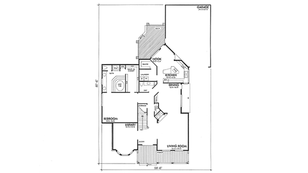House Design - Country Floor Plan - Main Floor Plan #320-1244