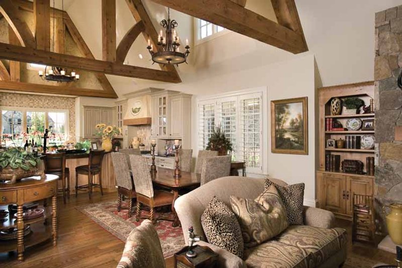 Dream House Plan - Interior - Family Room 1 for European House Plan #453-606 - 3 bed, 4.5 bath
