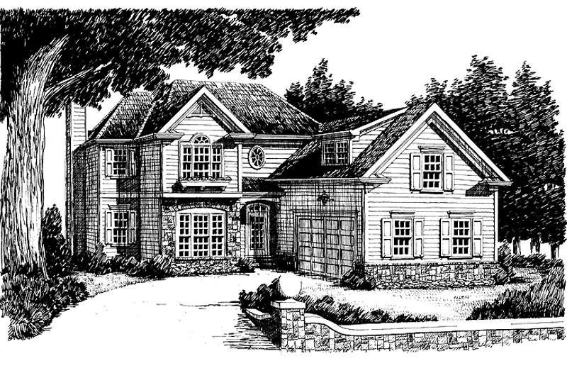 Home Plan - Exterior - Front Elevation 3 for Colonial House Plan #927-607 - 3 bed, 2.5 bath