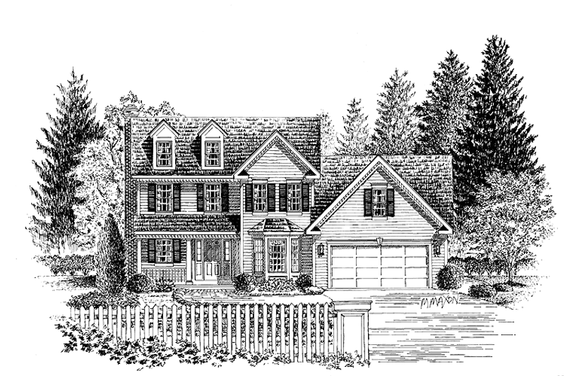 Home Plan - Country Exterior - Front Elevation Plan #316-208
