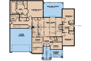Floor Plan - Main Floor for Traditional House Plan #923-235 - 3 bed, 3 bath
