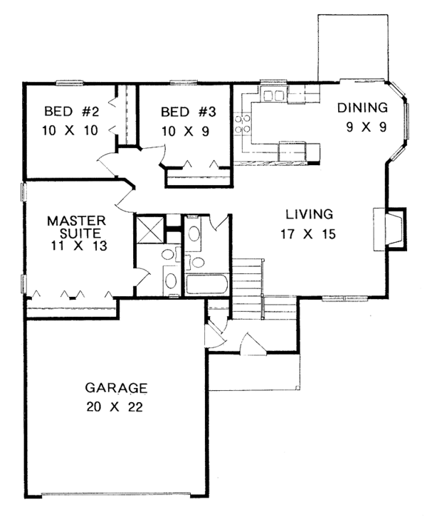 House Blueprint - Traditional Floor Plan - Main Floor Plan #58-222