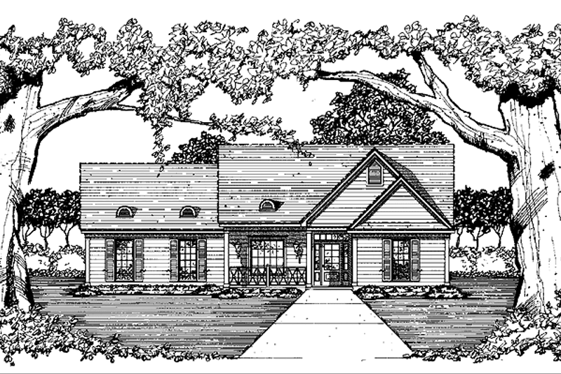 Dream House Plan - Ranch Exterior - Front Elevation Plan #36-578