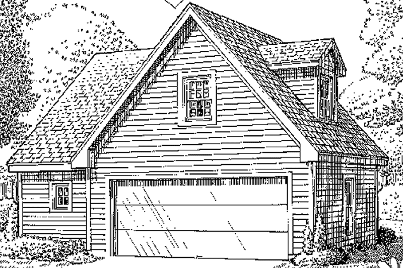 House Blueprint - Country Exterior - Front Elevation Plan #410-3575