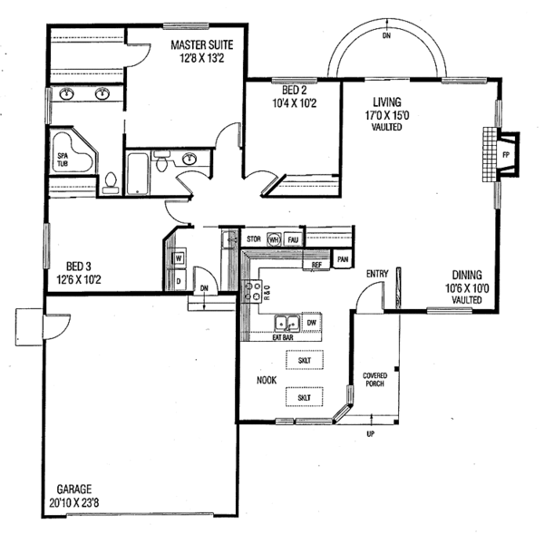 House Plan Design - Craftsman Floor Plan - Main Floor Plan #60-726