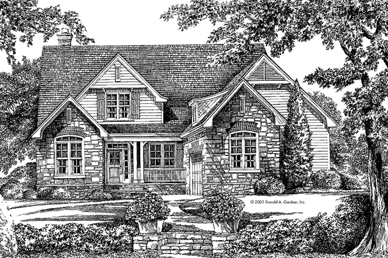 Architectural House Design - European Exterior - Front Elevation Plan #929-597